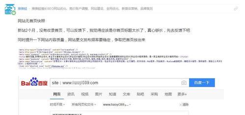 新站不收录怎么办？（解析百度SEO优化的技巧，提高网站权重）