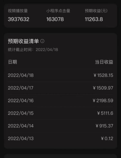 抖音小程序收益查看方法详解（教你如何查看抖音小程序收益）