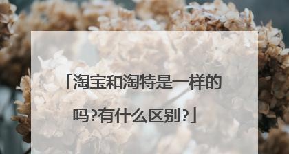 淘特卖的东西是不是真的？和淘宝有什么差异？