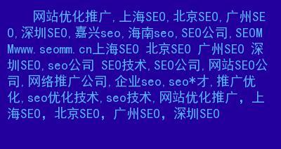 掌握SEO技巧，让网站引擎优化助力网站推广（SEO技巧）